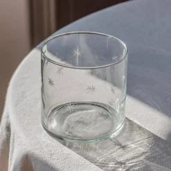 Etched Star Vase Small