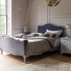Evelyn Grey Velvet Beds