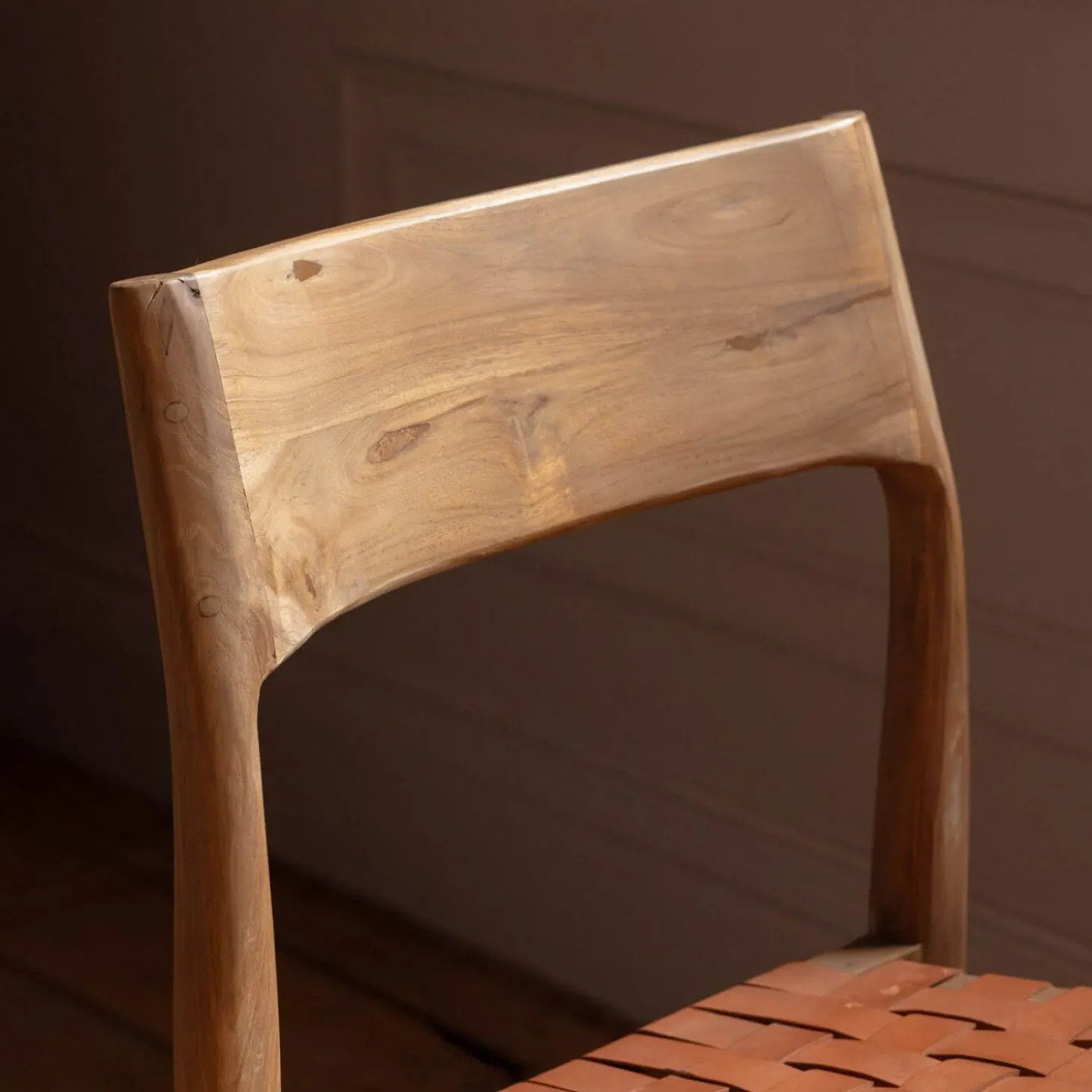 Everly Brown Leather Chair