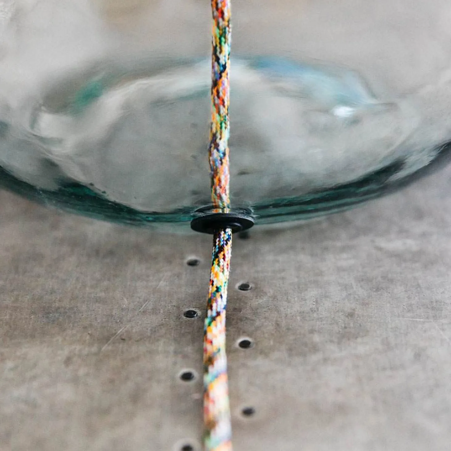 Extra Large Round Clear Glass Lamp