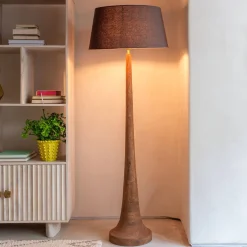 Farly Wood Floor Lamp with Shade