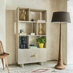 Farly Wood Floor Lamp with Shade