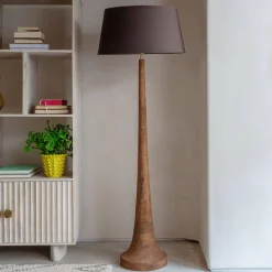 Farly Wood Floor Lamp with Shade