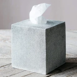 Faux Shagreen Tissue Box