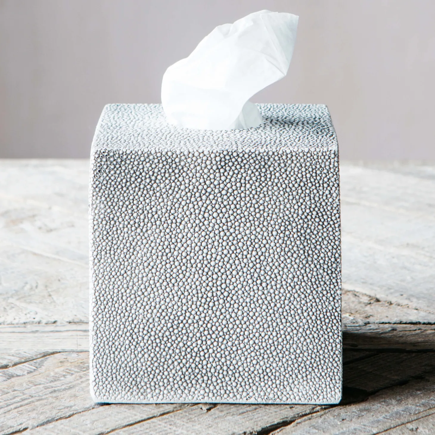 Faux Shagreen Tissue Box