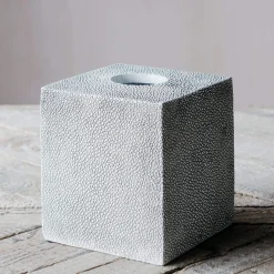 Faux Shagreen Tissue Box