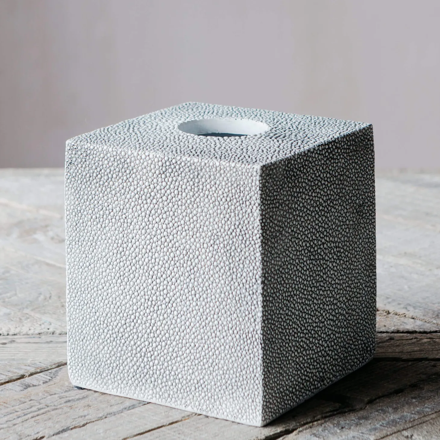 Faux Shagreen Tissue Box