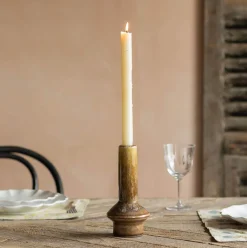 Felix Large Olive Ceramic Candle Holder