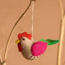 Felt Hen Hanging Decoration