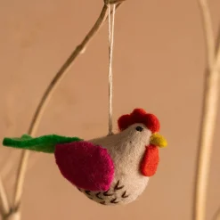 Felt Hen Hanging Decoration