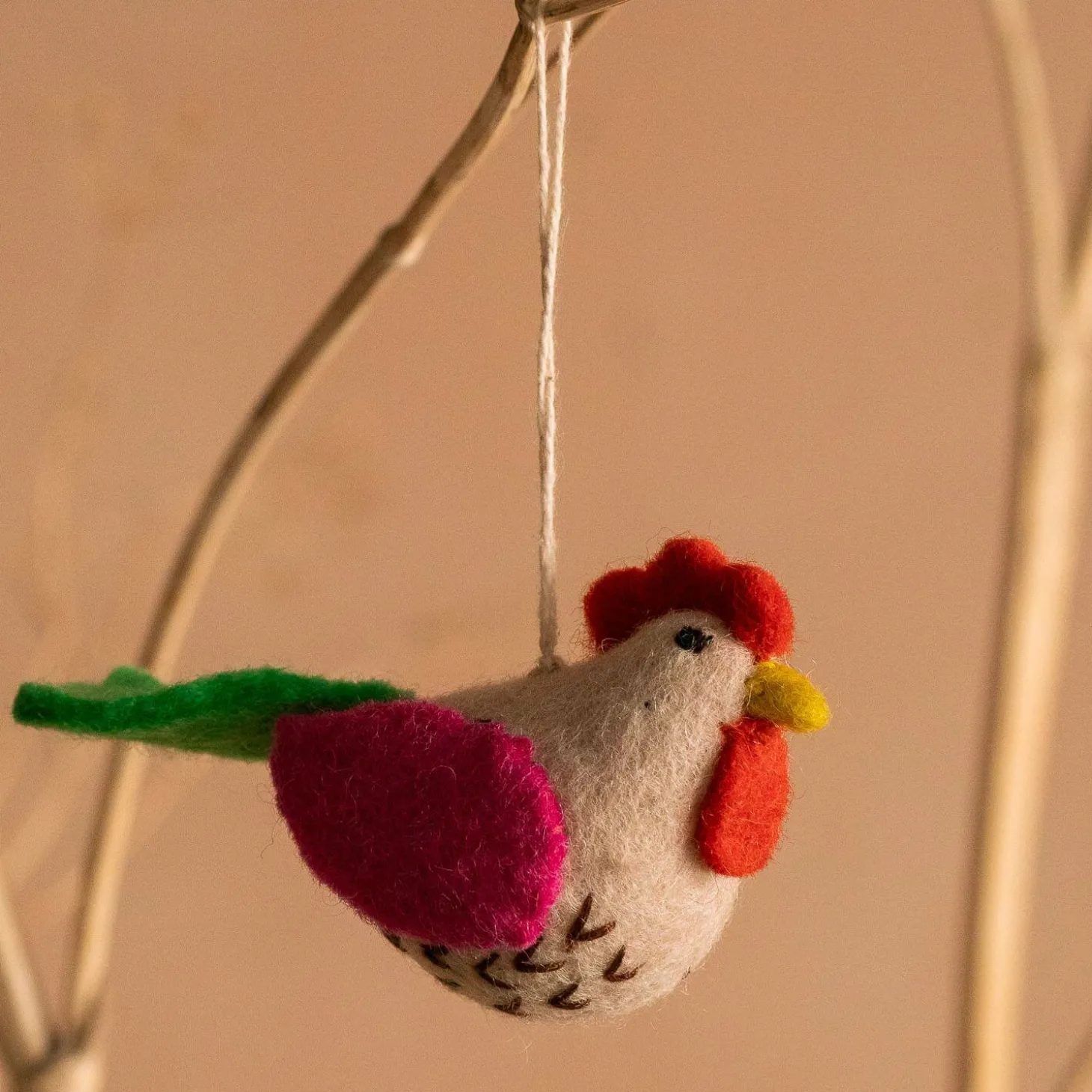 Felt Hen Hanging Decoration