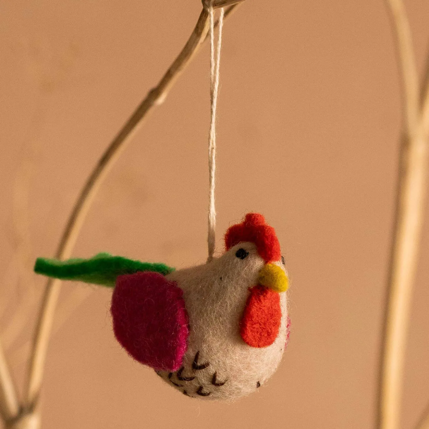 Felt Hen Hanging Decoration