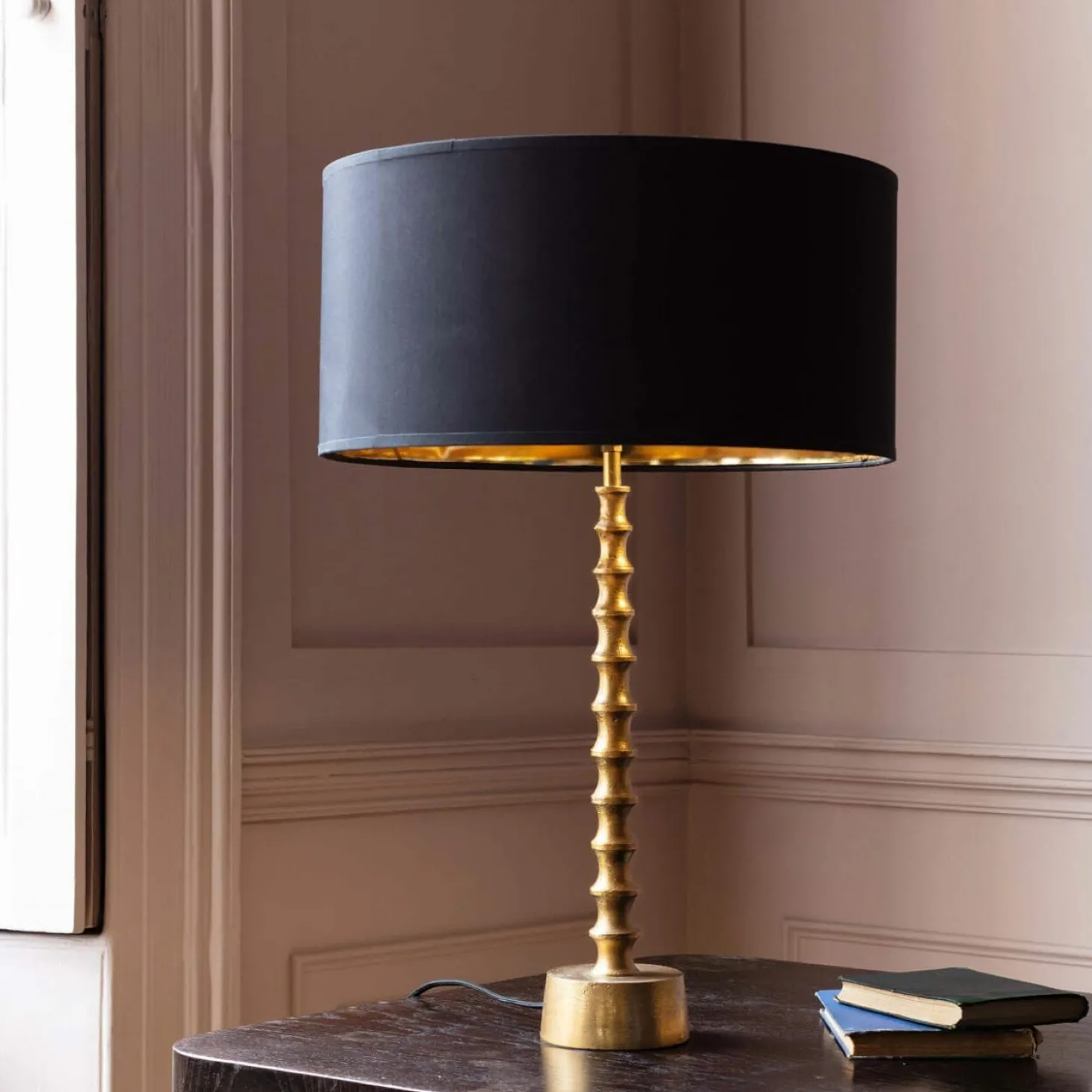 Femi Antique Brass Table Lamp