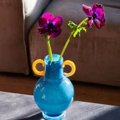 Fiesta Blue and Yellow Vase