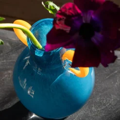 Fiesta Blue and Yellow Vase