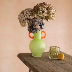 Fiesta Green and Orange Vase