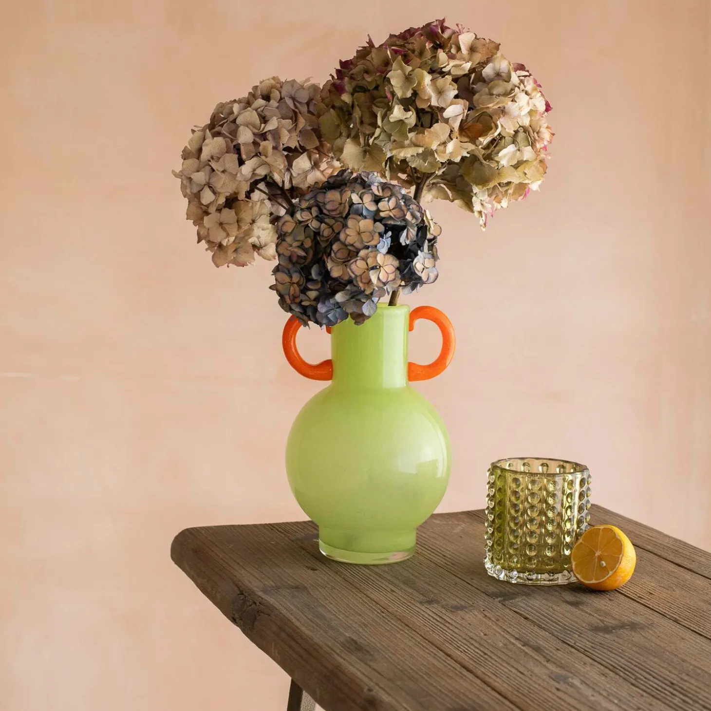 Fiesta Green and Orange Vase