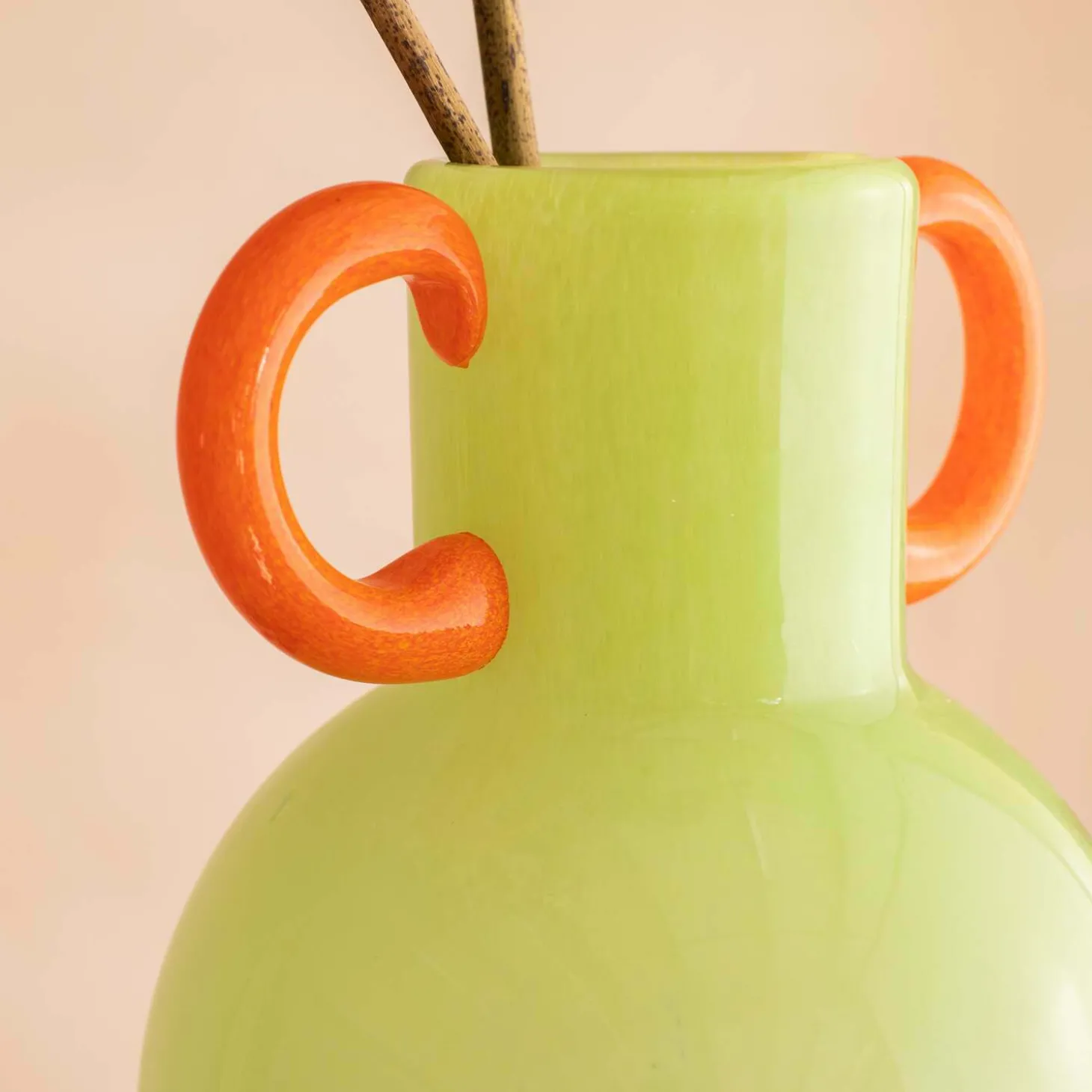 Fiesta Green and Orange Vase