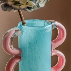 Fiesta Turquoise and Pink Vase