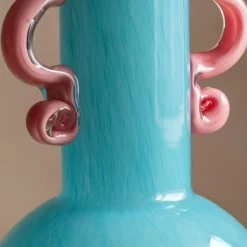 Fiesta Turquoise and Pink Vase