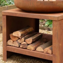 Fire Bowl and Wood Storage