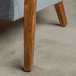 Fitzroy Grey Velvet Armchair