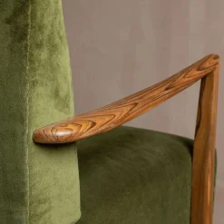 Fitzroy Olive Green Velvet Armchair