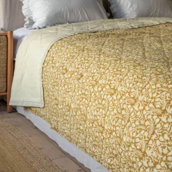 Floral Block Printed Quilts