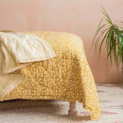 Floral Block Printed Quilts