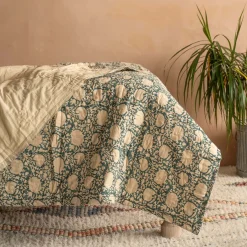 Floral Block Printed Quilts