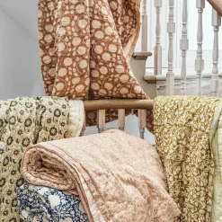 Floral Block Printed Quilts