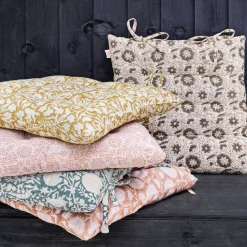 Floral Block Printed Seat Pads