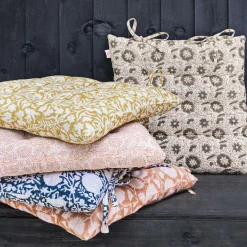 Floral Block Printed Seat Pads