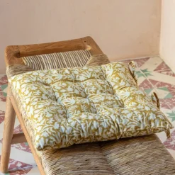Floral Block Printed Seat Pads
