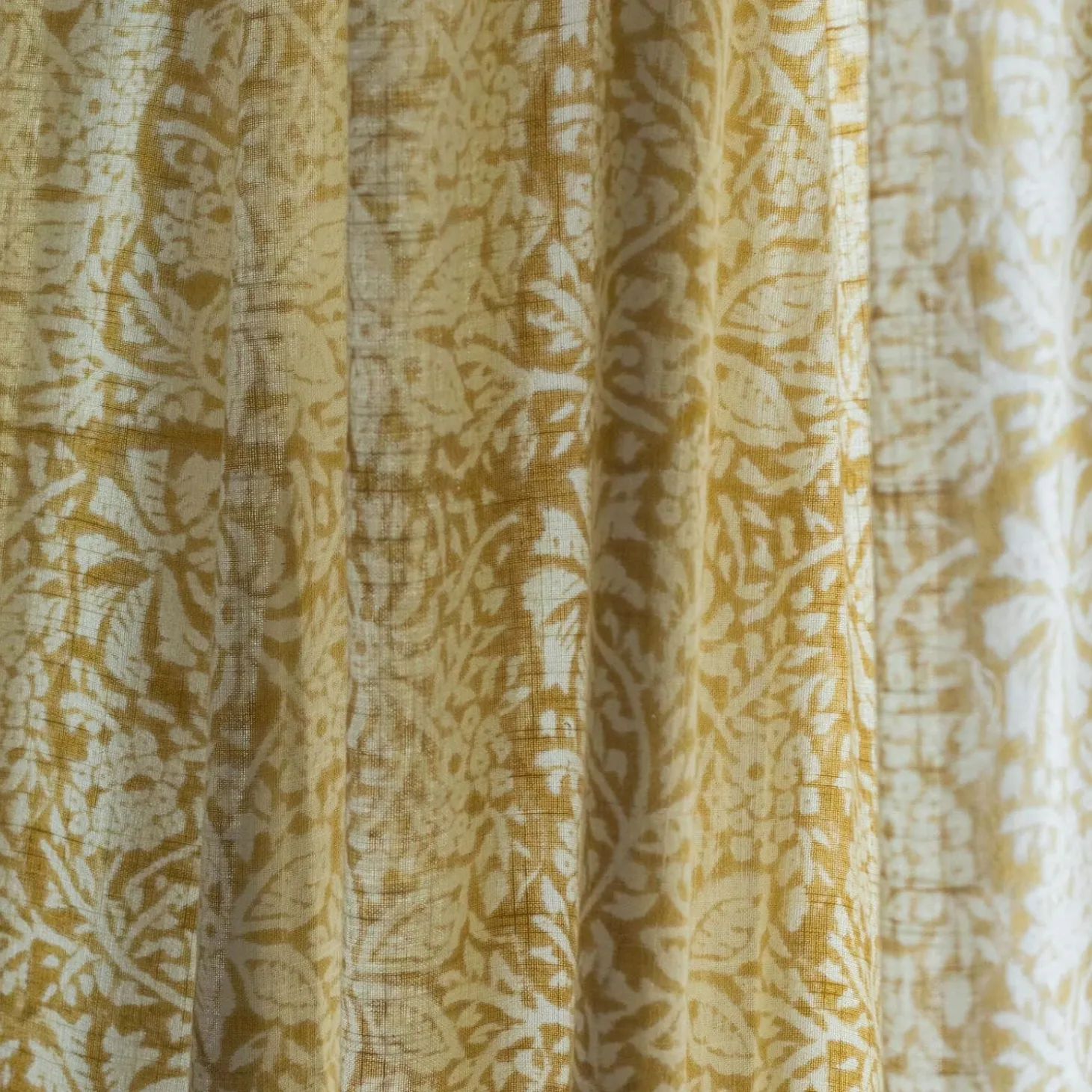 Floral Block Printed Single Curtains