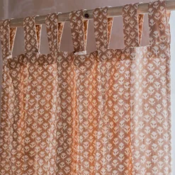 Floral Block Printed Single Curtains