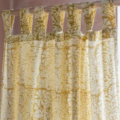 Floral Block Printed Single Curtains