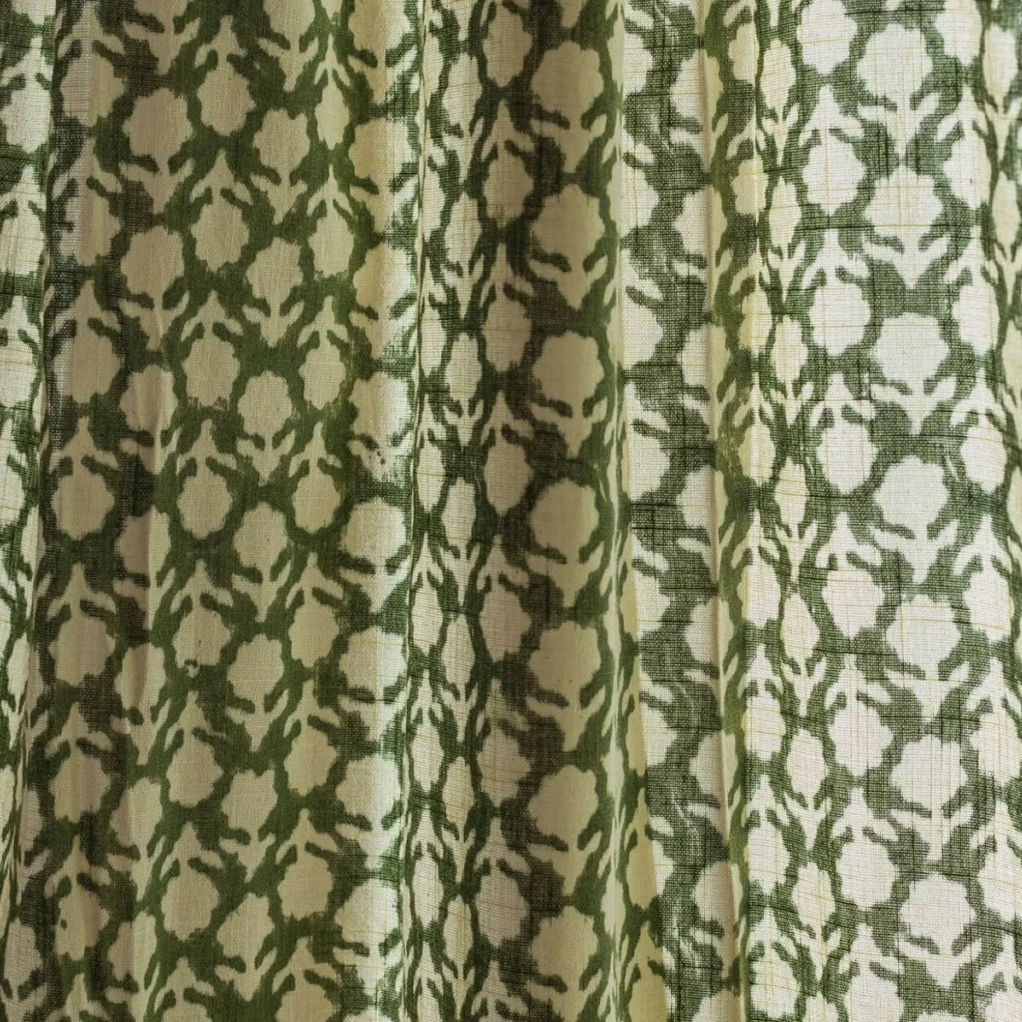 Floral Block Printed Single Curtains