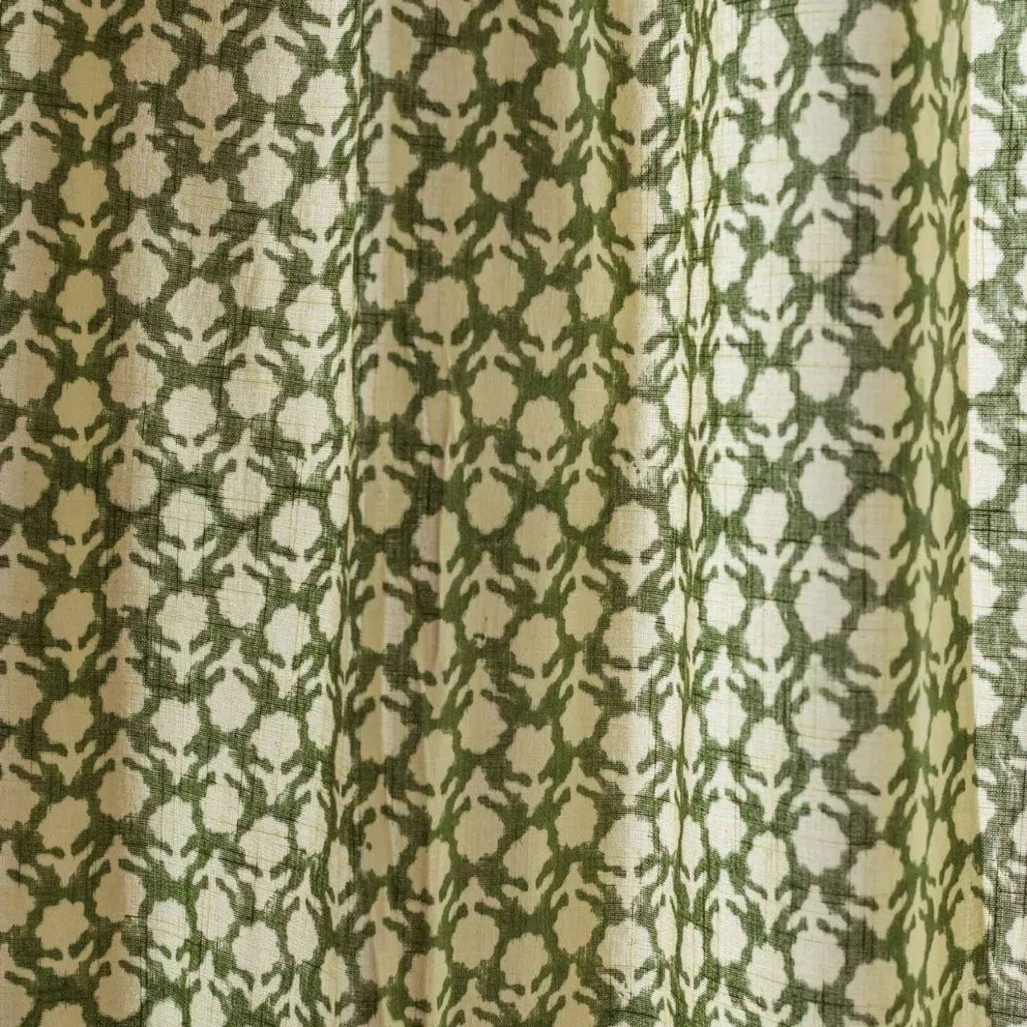 Floral Block Printed Single Curtains