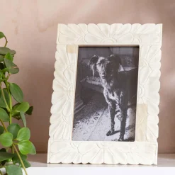 Floral Carved Photo Frame