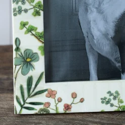 Flower Print Bone Photo Frames