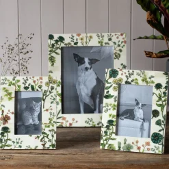 Flower Print Bone Photo Frames