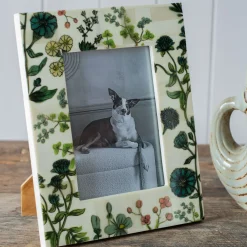 Flower Print Bone Photo Frames