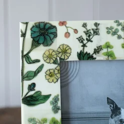 Flower Print Bone Photo Frames