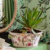 Flowers and Parrots Plant Pot