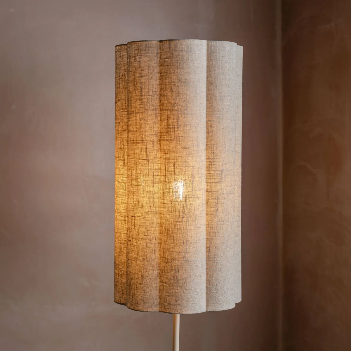 Fluted Fabric Floor Lamp