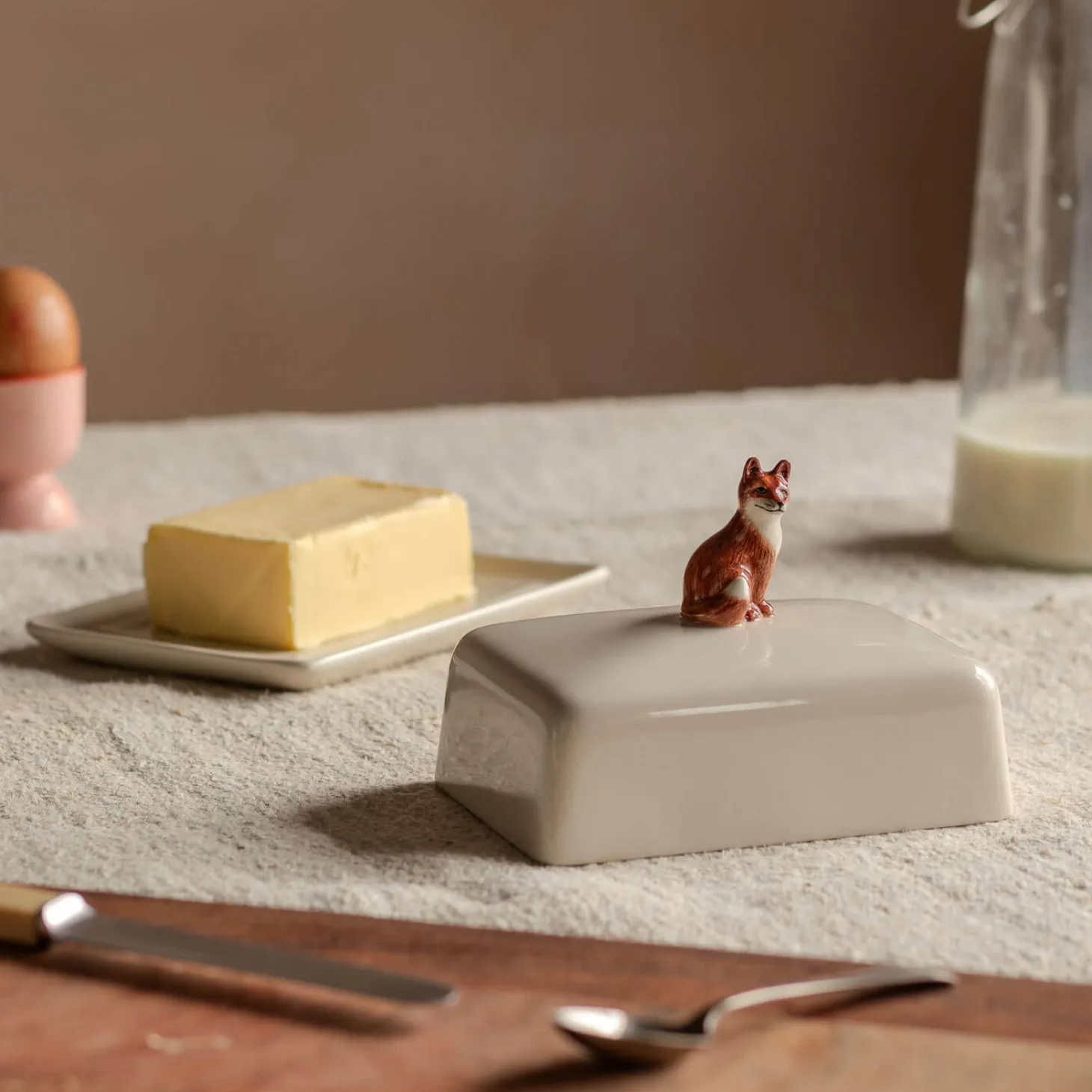 Fox Butter Dish