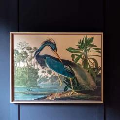 Framed Black Heron Landscape Print