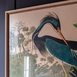 Framed Black Heron Landscape Print