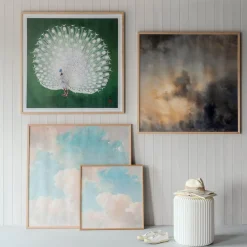 Framed Light Clouds Print Large